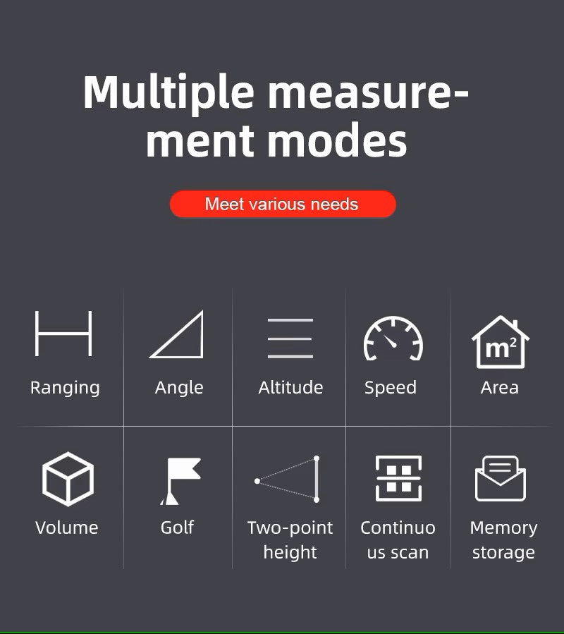 ClearChoice Afstandmeter Golf Pro - RangeFinder - 1000M